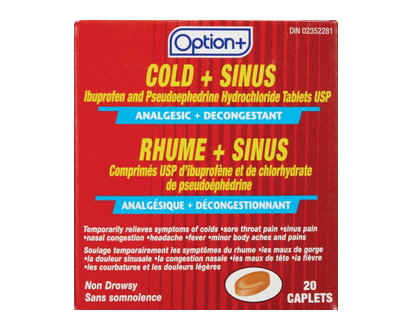 Option+ Cold & Sinus Cplt 20 Pk - 01497