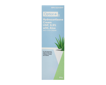 Option+ Cr Hydrocortisone 0.5% W Aloe 30 Gr - 01754