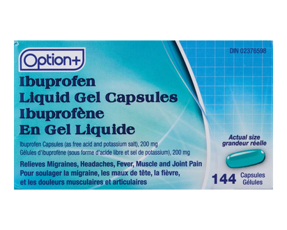 Option+ Ibuprofen Liq Gel 200Mg 144 Pk - 02294
