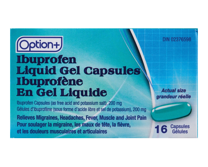 Option+ Ibuprofen Liq Gel 200Mg 16 Pk - 02295