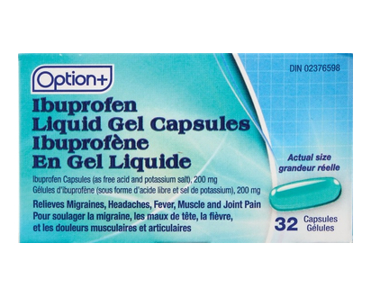 Option+ Ibuprofen Liq Gel 200Mg 32 Pk - 02296