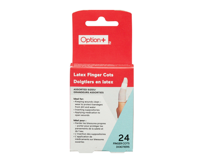 Option+ Finger Cots Latex 24 Pk - 02433