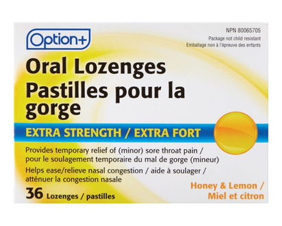 Option+ Sore Thrt&Nas Con Xst Lem Loz 15Mg 36 Pk - 02779