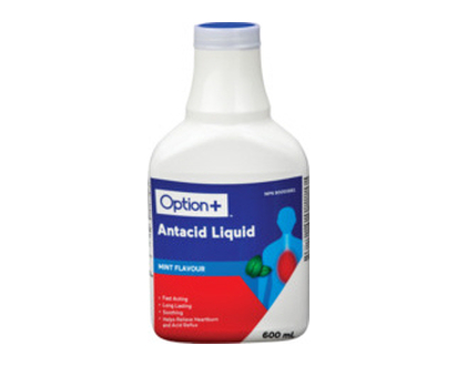 Option+ Antacid Liquid Mint 600 Ml - 02835