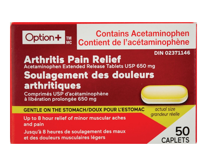 Option+ Arthritis Pain Relief Tb 650Mg 50 Pk - 03083