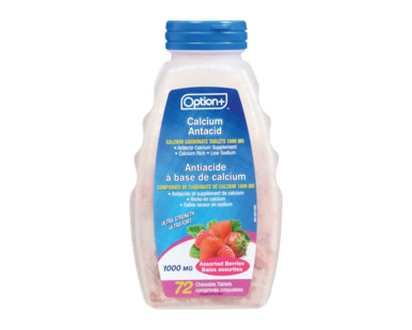 Option+ Calcium Antacid Astd Berries Tb 72 Pk - 03109