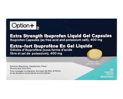 Option+ Ibuprofen Xst Liq Caps 80 Pk - 03210