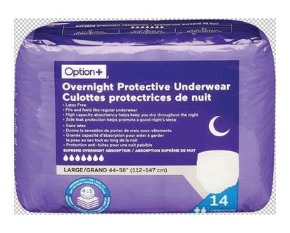 Option+ Prot Undwr Nt Lg 14 Pk - 03212