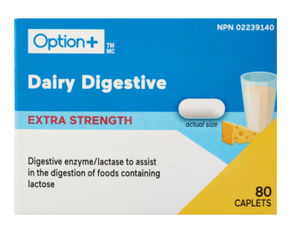Option+ Dairy Digestive Tab 80 Pk - 03236
