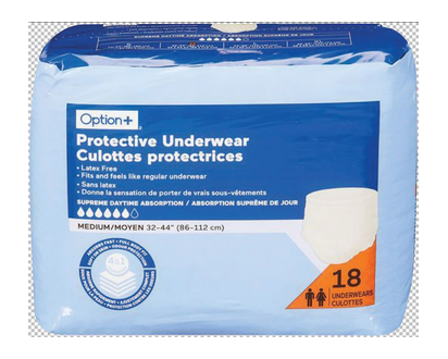 Option+ Prot Undwr Md 18 Pk - 03253