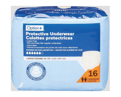 Option+ Prot Undwr Lg 16 Pk - 03255