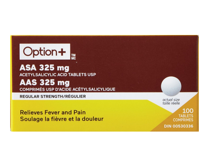 Option+ Asa 325Mg Tab 100 Pk - 03261