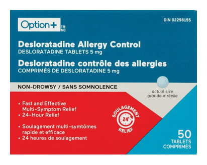 Option+ Desloratadine Tab 5Mg 50 Pk - 03264