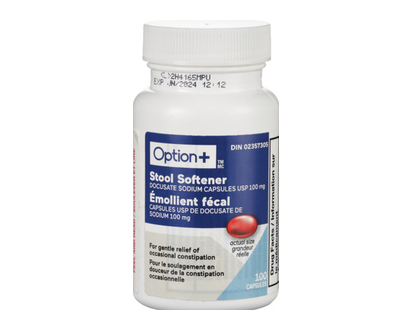 Option+ Stool Softener Caps 100Mg 100 Pk - 03287