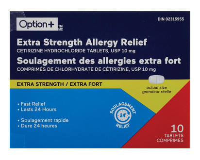 Option+ Xst Allergy Relief Tab 10Mg 10 Pk - 03341