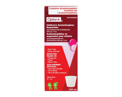Option+ Acetaminophen Children Bubblegum 100 Ml - 03358