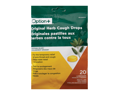 Option+ Lozenges Cough Original 20 Pk - 03382