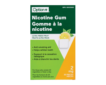 Option+ Nic Gum Ultra Fresh Fruit 2Mg 30 Pk - 03407