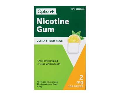Option+ Nic Gum Ultra Fresh Fruit 2Mg 105 Pk - 03408