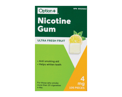 Option+ Nic Gum Ultra Fresh Fruit 4Mg 105 Pk - 03410