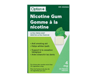 Option+ Nic Gum Ultra Fresh Mint 4Mg 30 Pk - 03413
