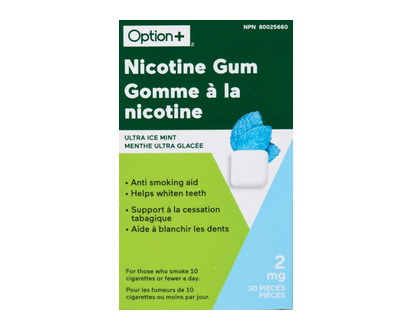 Option+ Nic Gum Ultra Ice Mint 2Mg 30 Pk - 03415