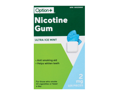 Option+ Nic Gum Ultra Ice Mint 2Mg 105 Pk - 03416