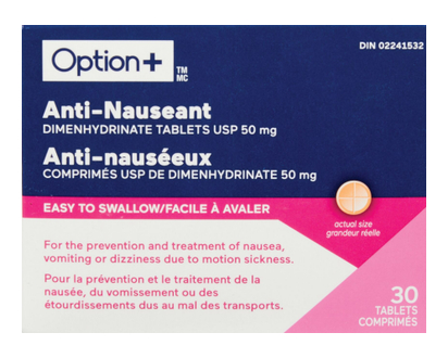 Option+ Anti Nauseant Tb 50Mg 30 Pk - 03435