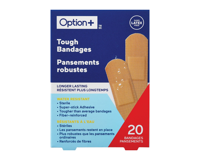 Option+ Plastic Bandages Waterproof Xtr Lg 20 Pk - 03470