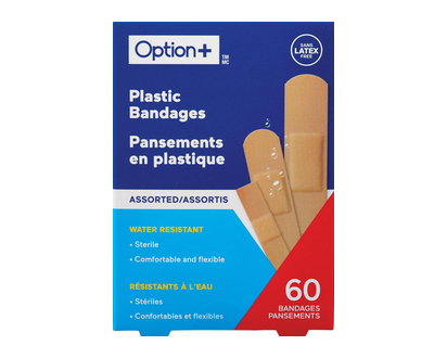 Option+ Plastic Bandages 60 Pk - 03473