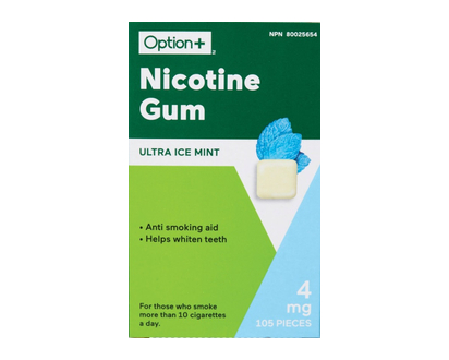 Option+ Nic Gum Ultra Ice Mint 4Mg 105 Pk - 03590