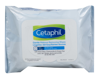 Cetaphil Makeup Removing Wipes Soft 25 Pk - 09500