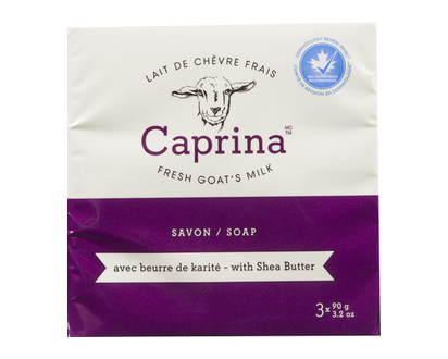 Caprina Goats Milk Soap Shea Butter 90Gr 3 Pk - 00983