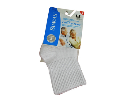 Simcan Comfort Low Rise Socks Small White 1 Pr - 45294
