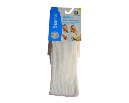 Simcan Comfort Mid Calf Socks Medium White 1 Pr - 50394