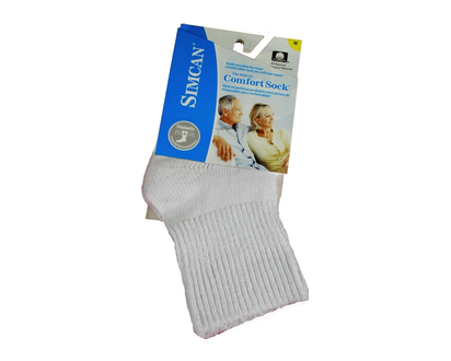Simcan Comfort Low Rise Socks Medium White 1 Pr - 55294