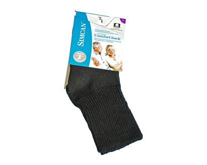 Simcan Comfort Low Rise Socks Large Black 1 Pr - 65206