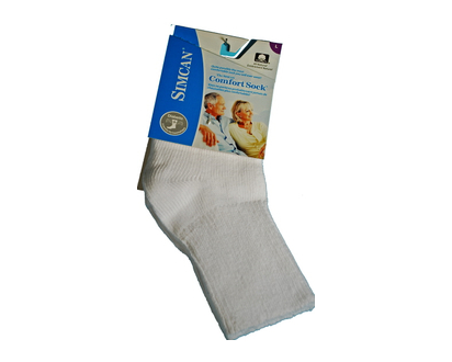 Simcan Comfort Low Rise Socks Large White 1 Pr - 65294