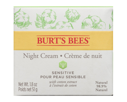 Burt's Bees Sensitive Night Cream 1.8 Oz 50 Gr - 01421