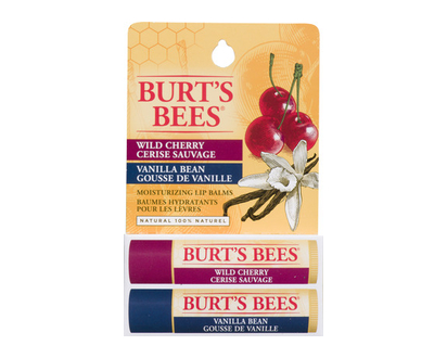 Burts Bees Wild Cherry & Van Lip Balm Tube 2 Pk - 09181
