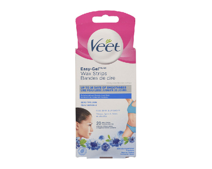 Veet Facial & Bikini Wax Strips 20 Pk - 00006