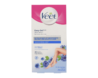 Veet Gel Wax Strips Sensitive Skin 20 Pk - 00010
