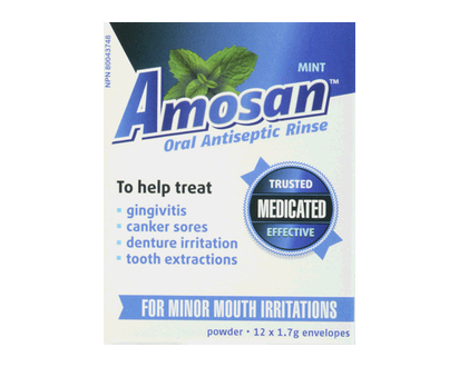 Amosan Oral Antiseptic Rinse 12 Pk - 02001
