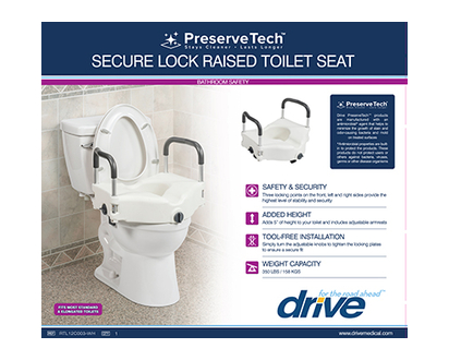 Drive Preservetech Raised Toilet Seat 1 Un - 00566