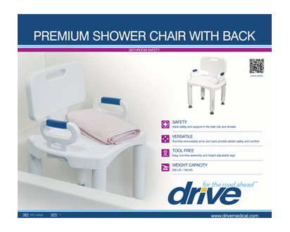 Drive Medical Bath Seat Back 1 Un - 24715