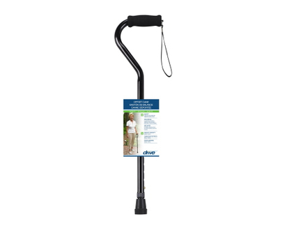 Drive Medical Cane Offset Black 1 Un - 25403