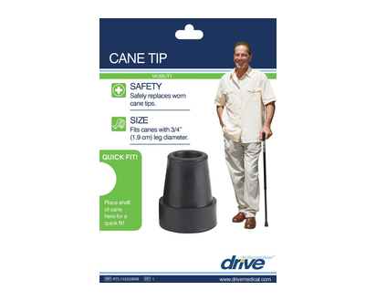 Drive Medical Replacement Tips Black 1 Un - 54976