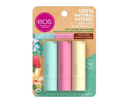Eos Lip Balm Mint Strwbry Van 4Gr 3 Pk - 71098