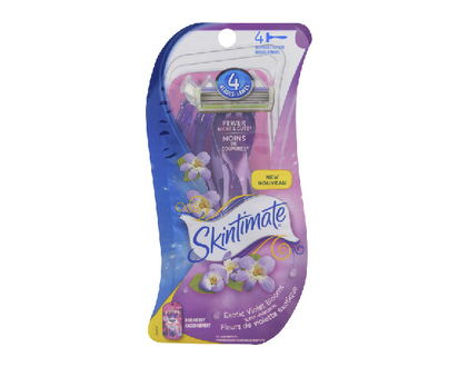 Skintimate Shaving Gel Exotic Violet Bloom 4 Pk - 02265